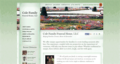 Desktop Screenshot of colefamilyfuneralhomes.com